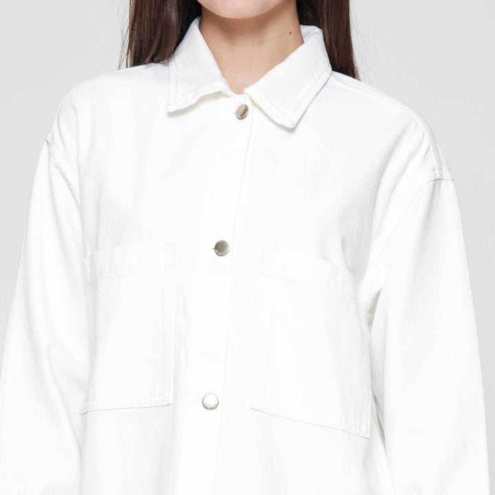 Nevada Denim Double Pocket Jacket Oversized Wanita