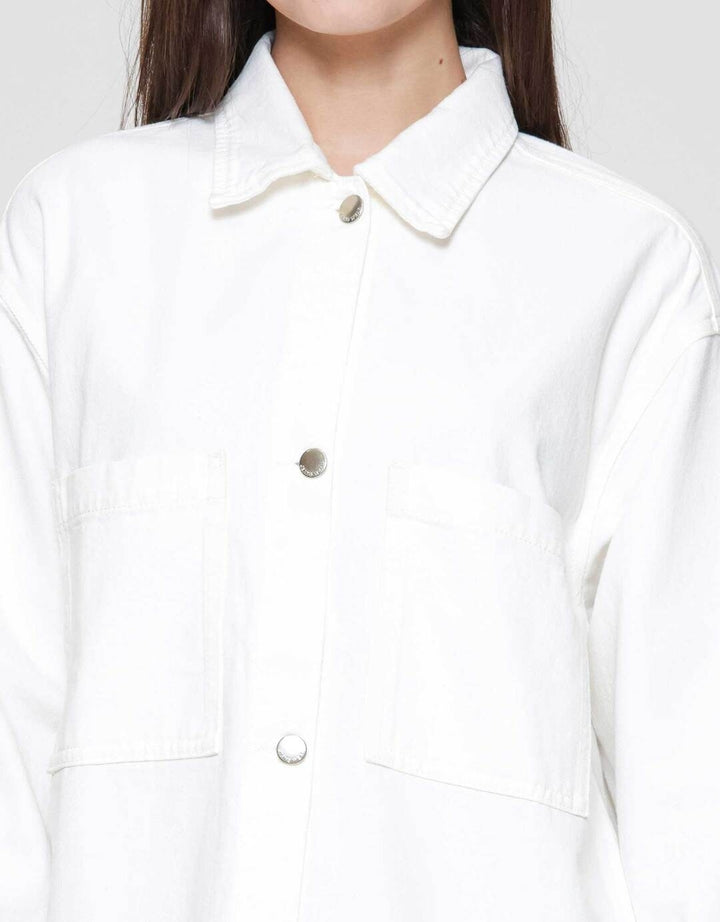 Nevada Denim Double Pocket Jacket Oversized Wanita