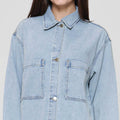 Nevada Denim Double Pocket Jacket Oversized Wanita