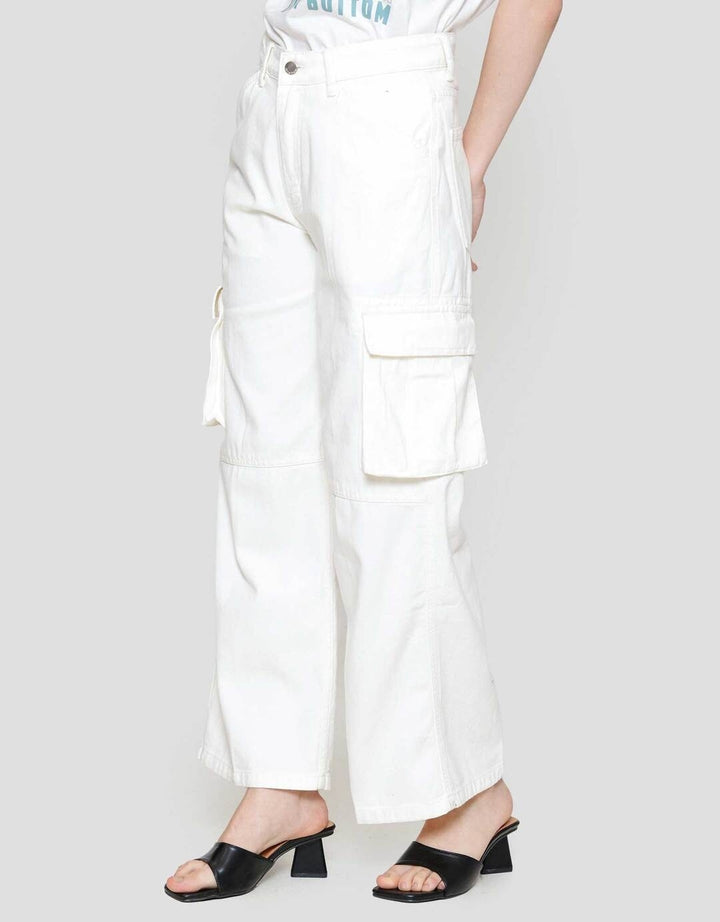 Nevada Twill Double Cargo Pocket Celana Denim Wanita