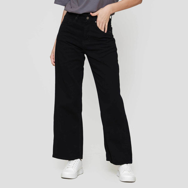 Nevada Basic Wide Leg Celana Denim Wanita