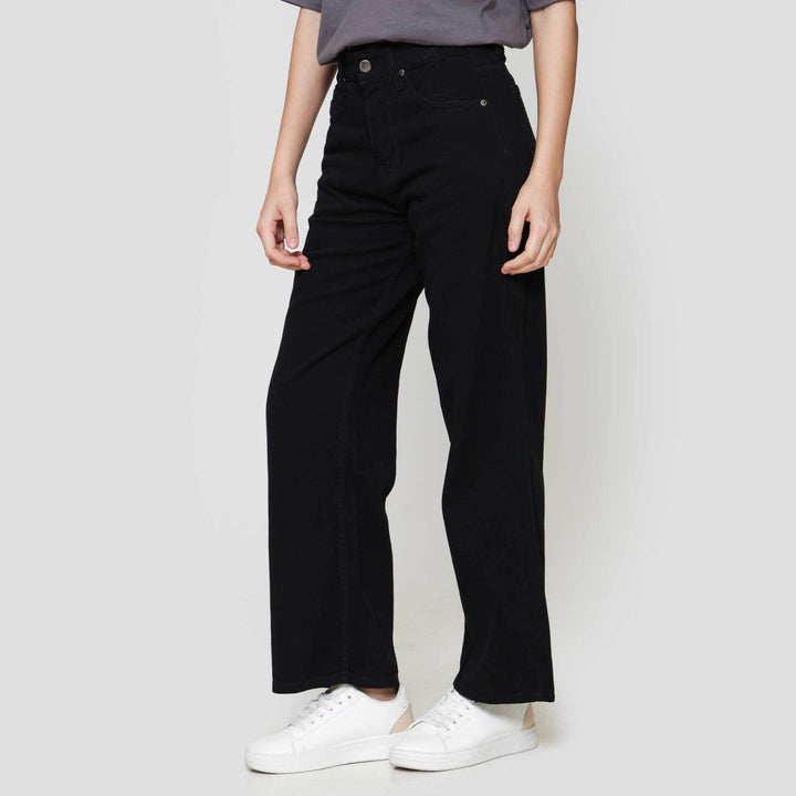 Nevada Basic Wide Leg Celana Denim Wanita