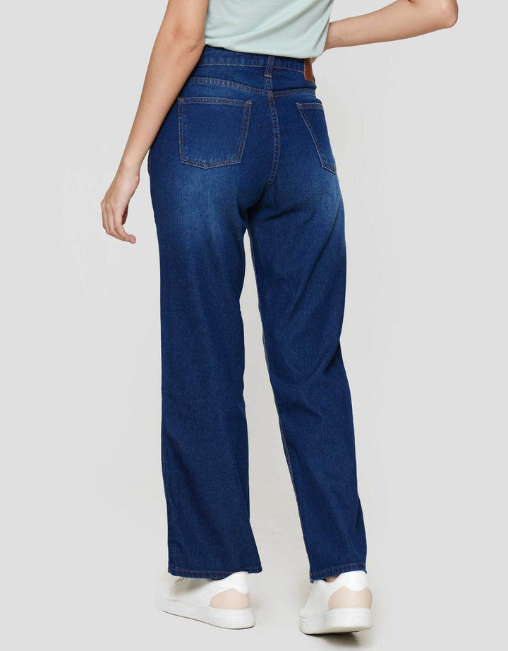 Nevada Basic Wide Leg Celana Denim Wanita