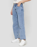 Nevada Basic Wide Leg Celana Denim Wanita