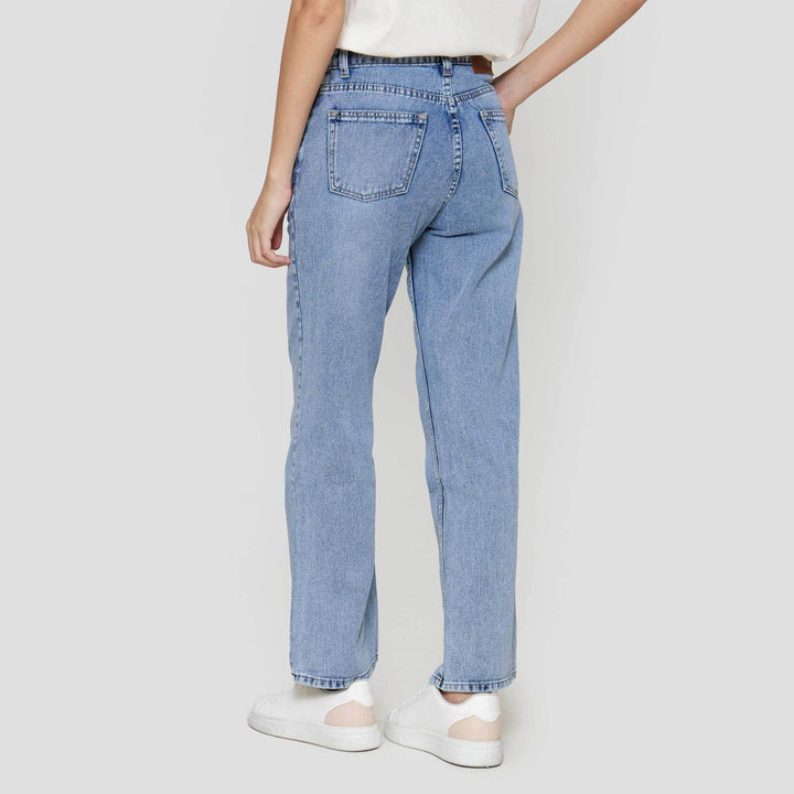 Nevada Basic Wide Leg Celana Denim Wanita