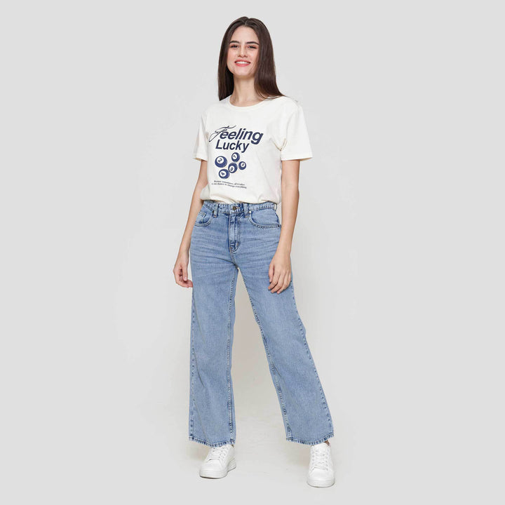 Nevada Basic Wide Leg Celana Denim Wanita