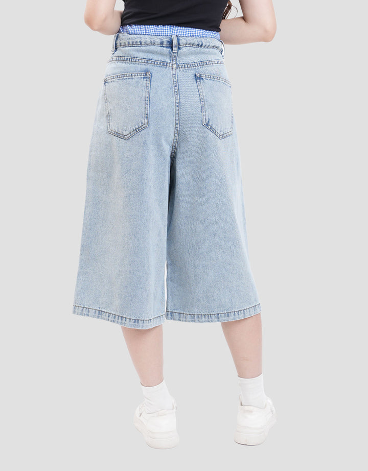 Nevada Boxy Jorts Boxer Celana Denim Wanita