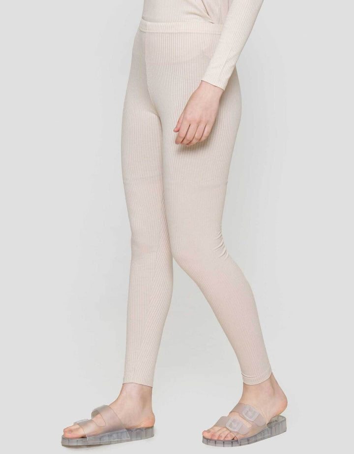 Nevada Panjang Rib Celana Legging Wanita