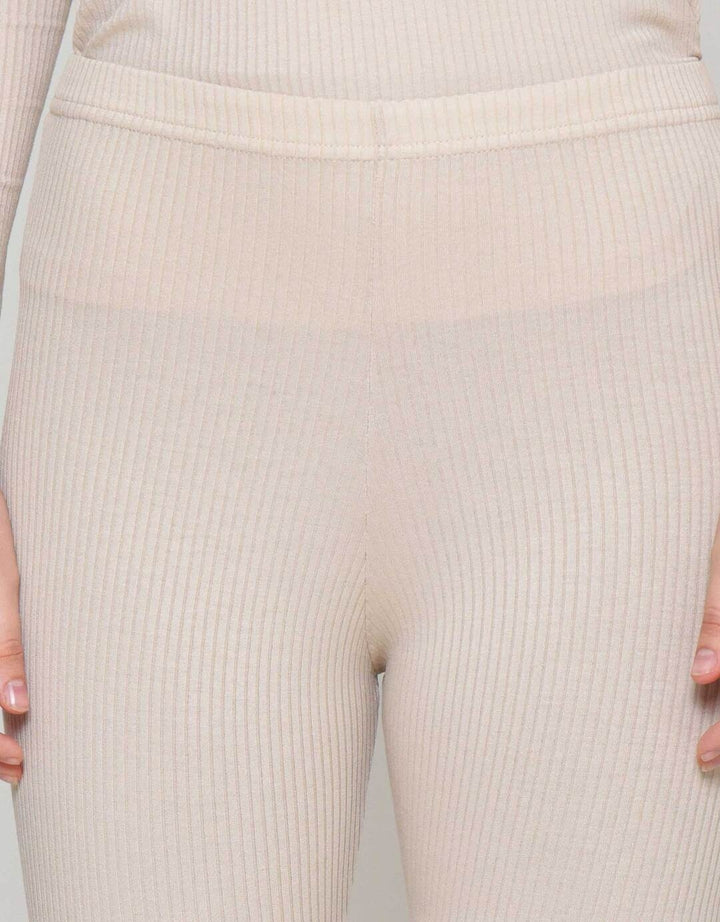 Nevada Panjang Rib Celana Legging Wanita