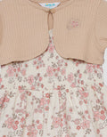 Little M Set Cardigan Dan Bando Flower Midi Dress Bayi
