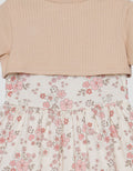 Little M Set Cardigan Dan Bando Flower Midi Dress Bayi