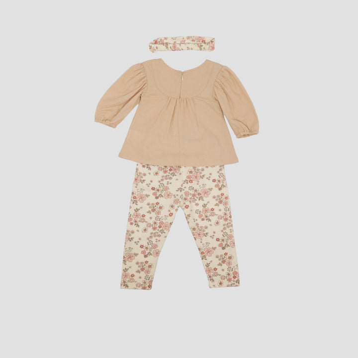 Little M Woven Kombi Knit Ca And Bando Pakaian Setelan Bayi