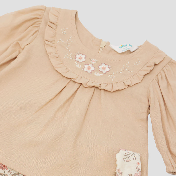 Little M Woven Kombi Knit Ca And Bando Pakaian Setelan Bayi