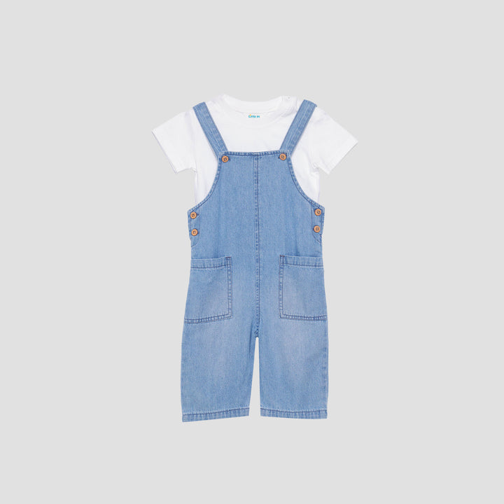 Little M Overall Denim With Pocket Jumpsuit Bayi