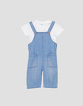 Little M Overall Denim With Pocket Jumpsuit Bayi