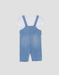 Little M Overall Denim With Pocket Jumpsuit Bayi