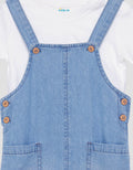 Little M Overall Denim With Pocket Jumpsuit Bayi
