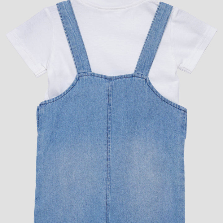 Little M Overall Denim With Pocket Jumpsuit Bayi