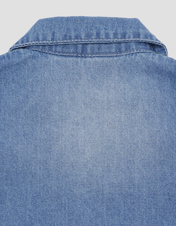 Little M Pocket Kemeja Denim Bayi