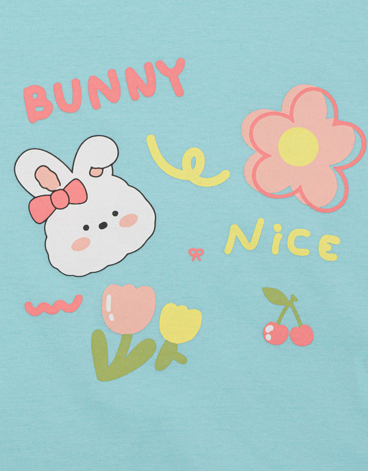 Little M Print Bunny With Words Kaos Bayi Perempuan