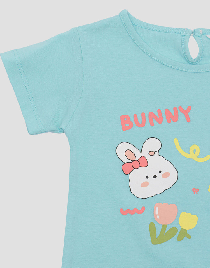 Little M Print Bunny With Words Kaos Bayi Perempuan