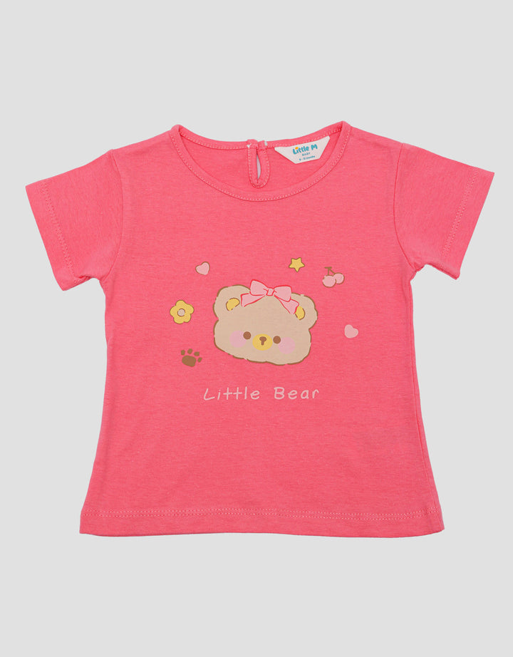 Little M Print Little Bears Kaos Bayi Perempuan