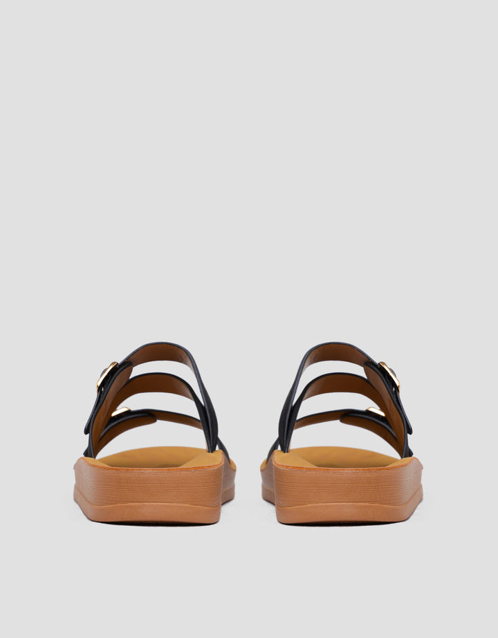 St. Yves Buckle Sandal Slipper  Fq28 Wanita