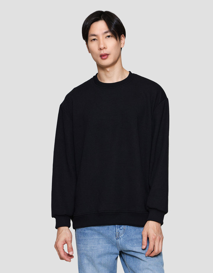 Cole Basic Roundneck Texture China Sweater Pria