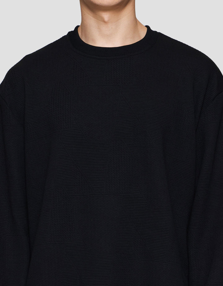 Cole Basic Roundneck Texture China Sweater Pria