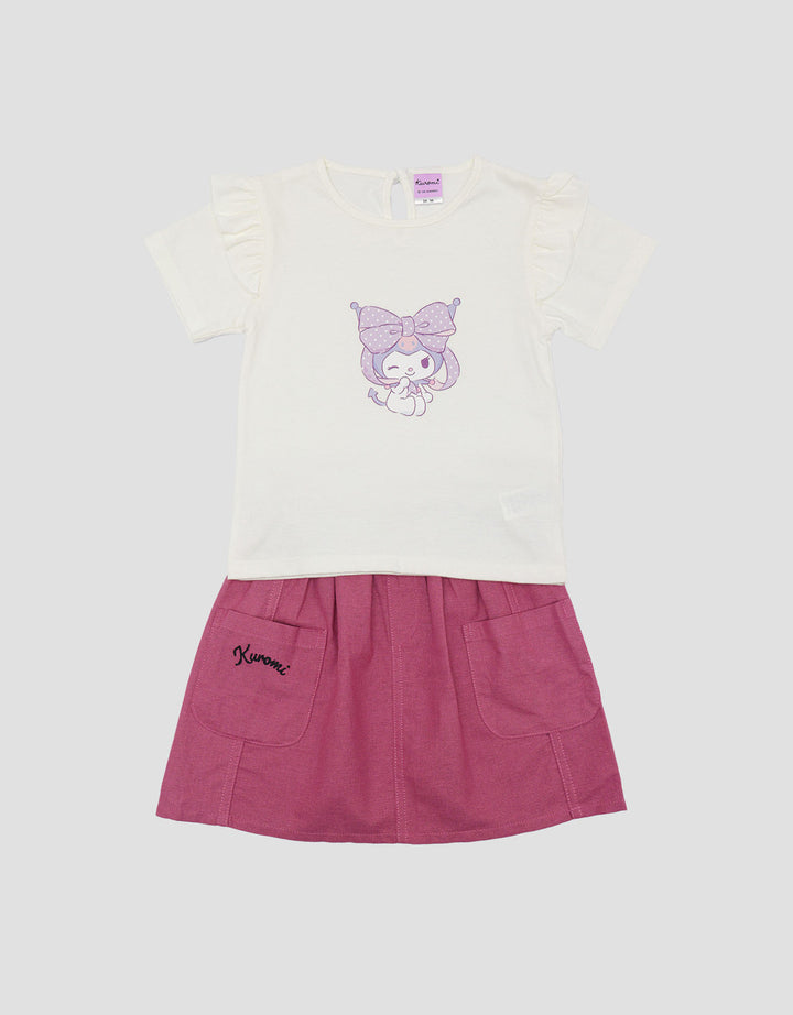 Character Kuromi Ruffle Pakaian Set Bayi Perempuan