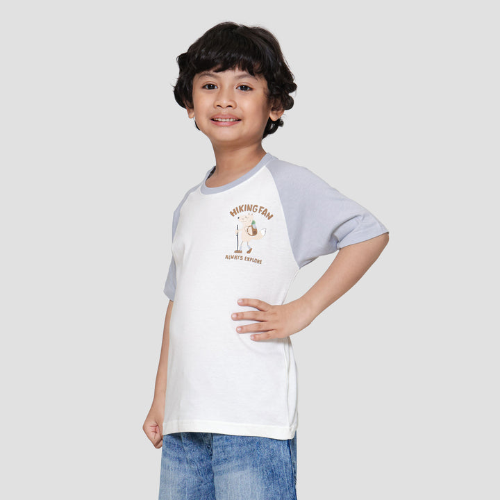 Little M Reglan Hiking Fan Kaos Anak Laki-laki