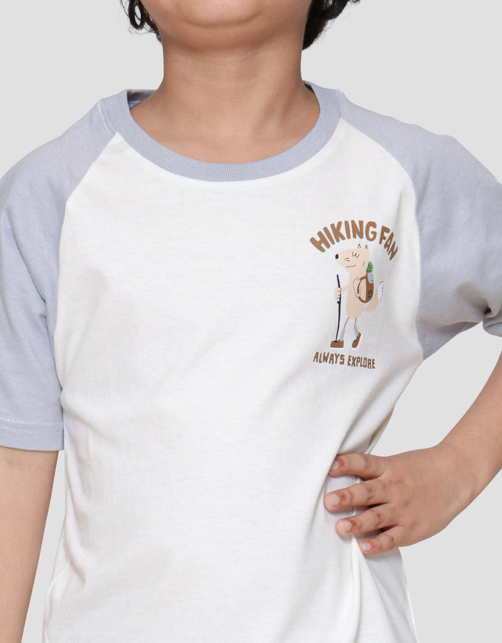 Little M Reglan Hiking Fan Kaos Anak Laki-laki