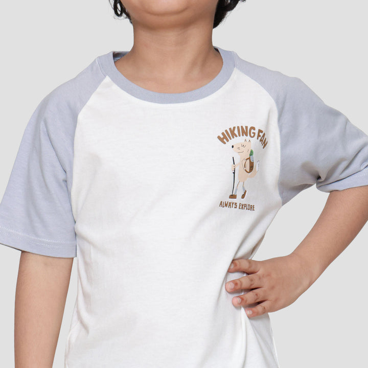 Little M Reglan Hiking Fan Kaos Anak Laki-laki