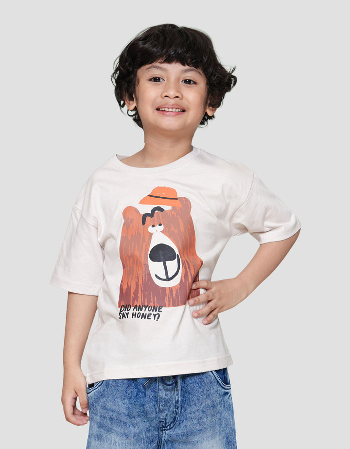 Little M Did Anyone Say Honey Kaos Oversize Anak Laki-laki