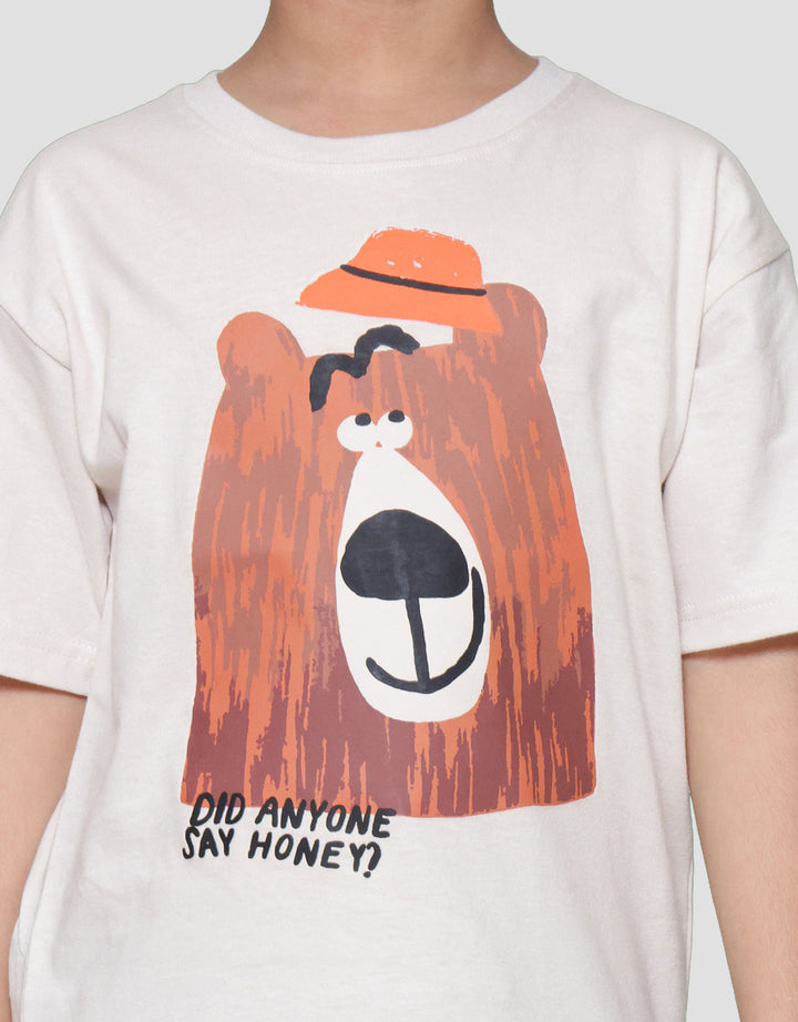 Little M Did Anyone Say Honey Kaos Oversize Anak Laki-laki