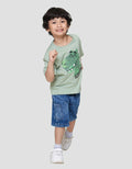 Little M Stomping Through Time Kaos Oversize Anak Laki-laki