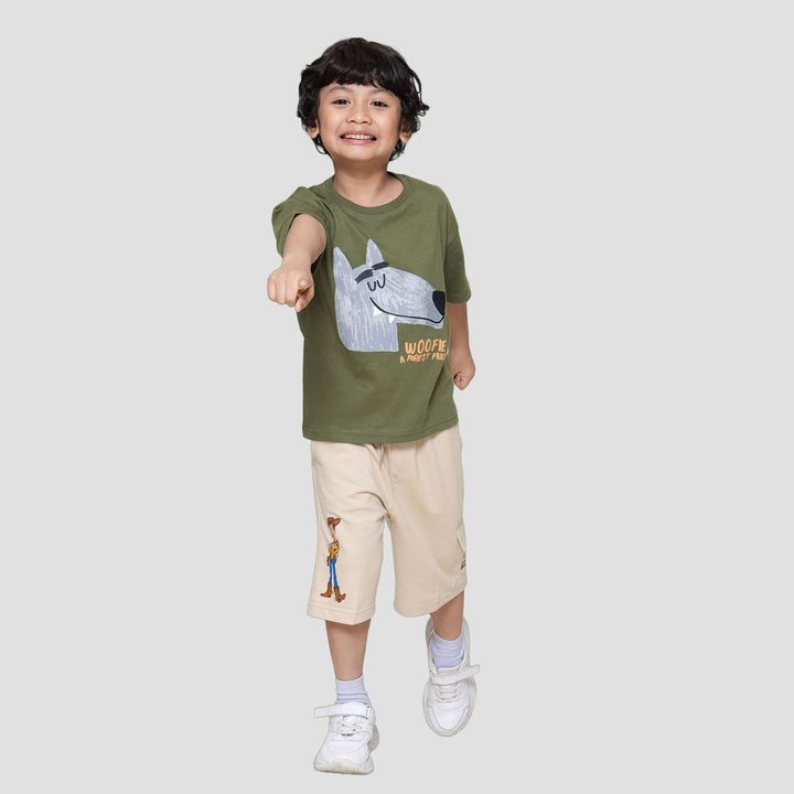 Little M Woofie A Forest Friend Kaos Oversize Anak Laki-laki