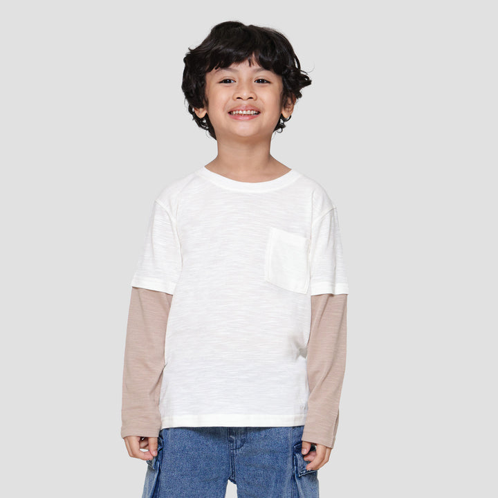 Little M Kantong Slub Kaos Anak Laki-laki