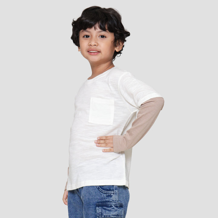 Little M Kantong Slub Kaos Anak Laki-laki