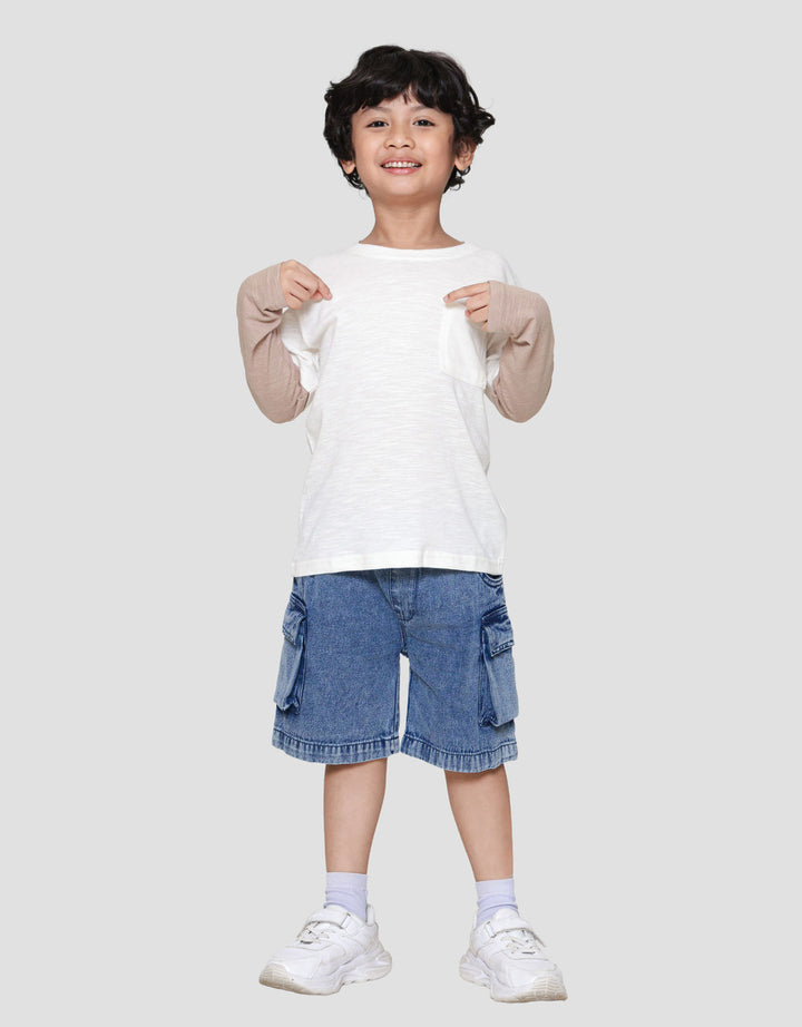 Little M Kantong Slub Kaos Anak Laki-laki