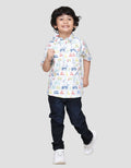 Little M Print Car Kemeja Anak Laki-laki