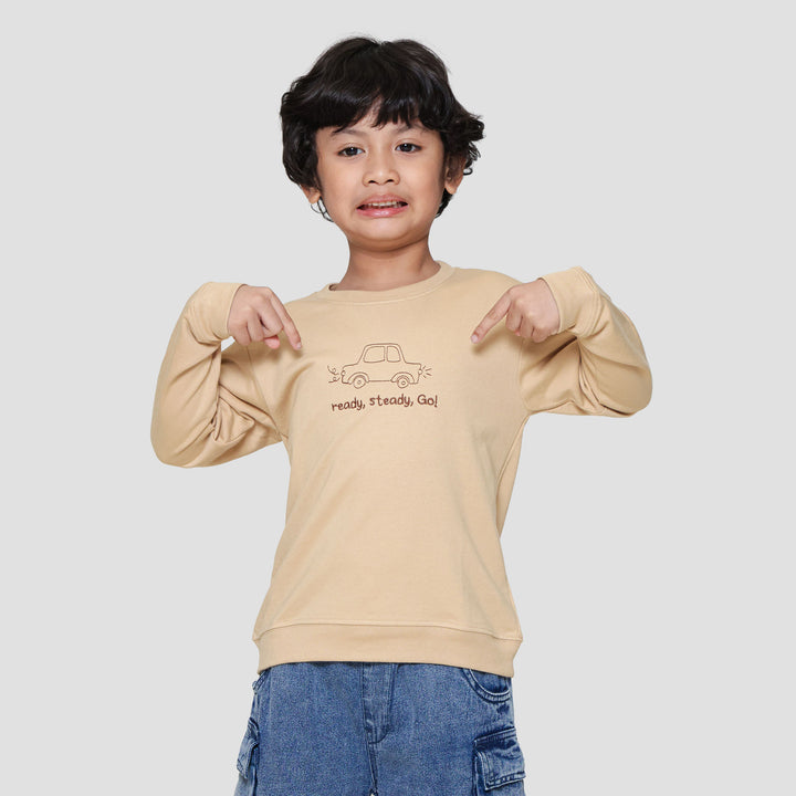 Little M Bdr Car Ready Go Sweater Anak Laki-laki
