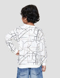 Little M Print Geometrik Sweater Anak Laki-laki