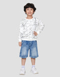 Little M Print Geometrik Sweater Anak Laki-laki