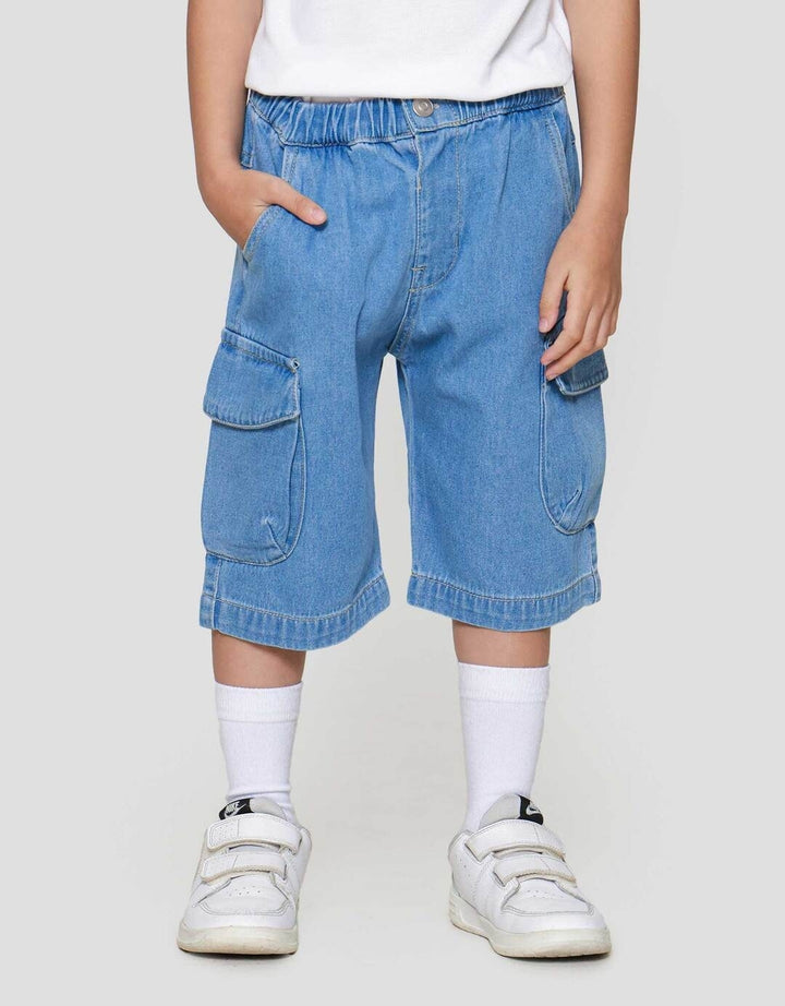 Little M Kantong 3D Celana Denim Anak Laki-laki