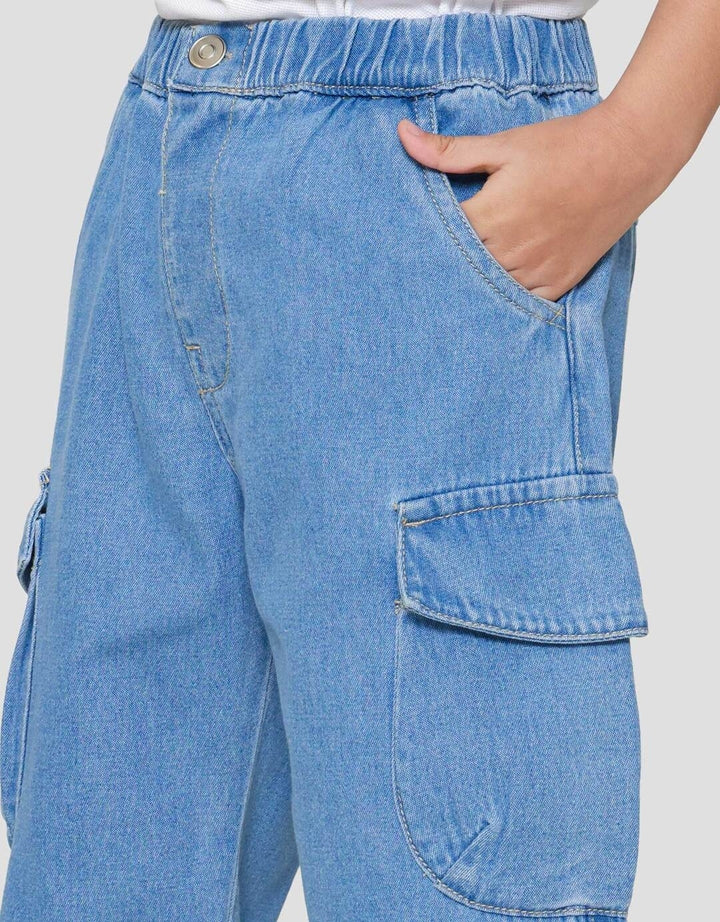 Little M Kantong 3D Celana Denim Anak Laki-laki