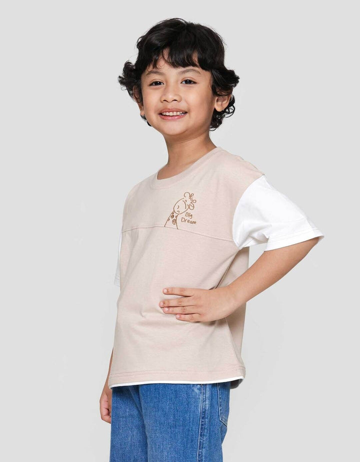 Little M Cut Sewn Big Dream Kaos Oversize Anak Laki-laki