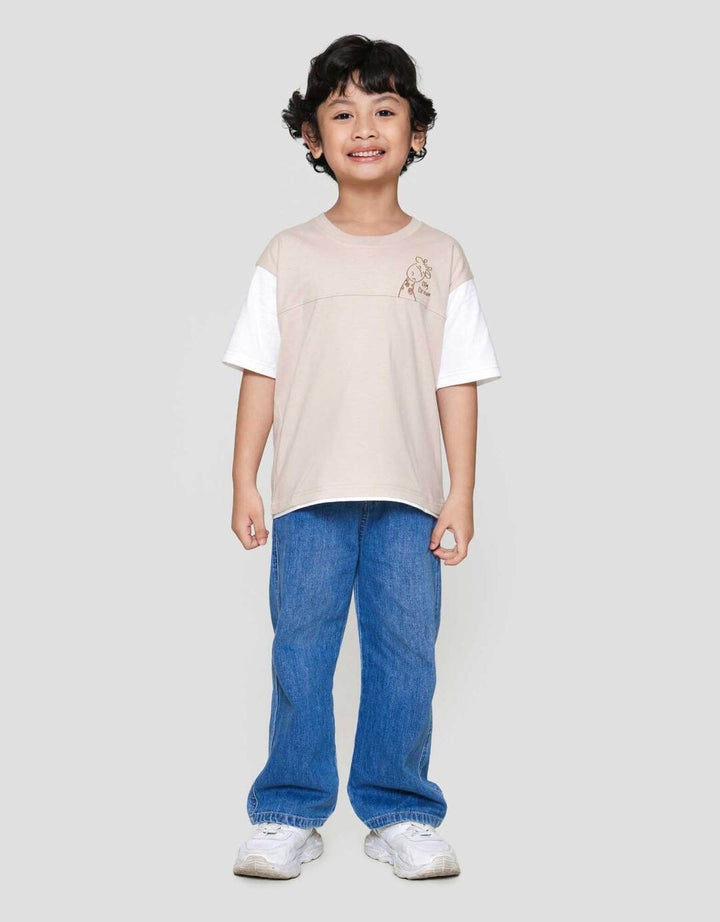 Little M Cut Sewn Big Dream Kaos Oversize Anak Laki-laki