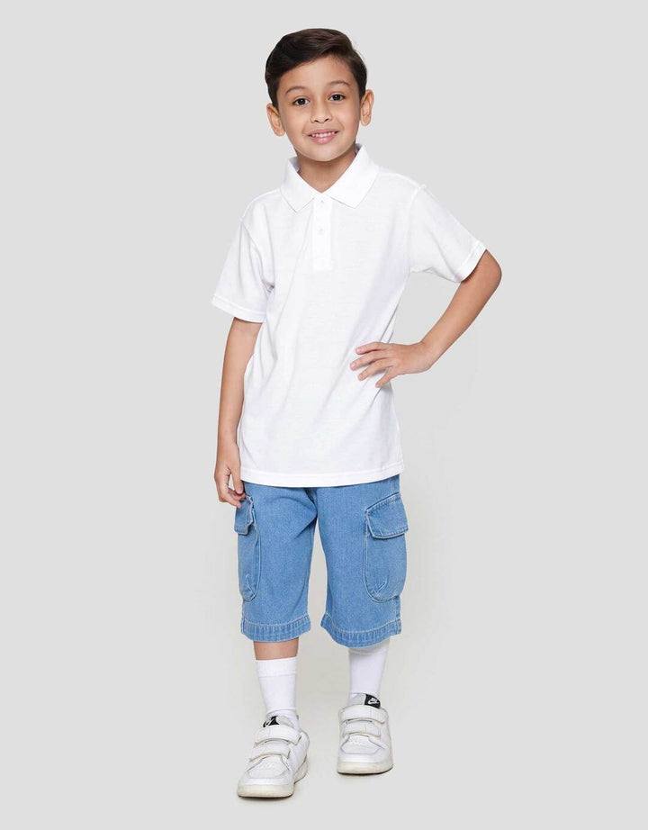 Little M Kerah Bsc Rib Kancing Kaos Anak Laki-laki