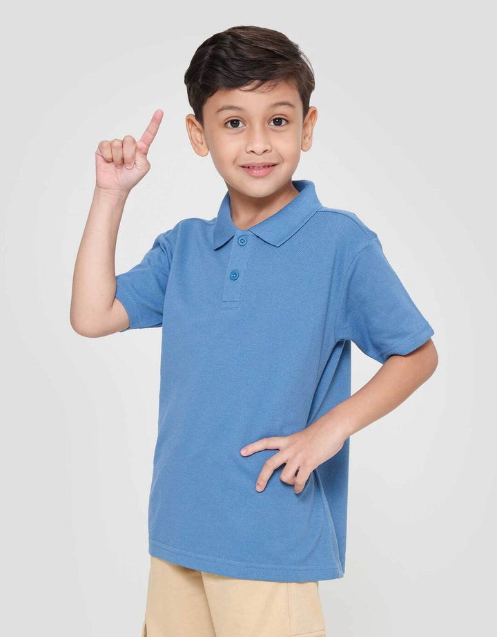 Little M Kerah Bsc Rib Kancing Kaos Anak Laki-laki